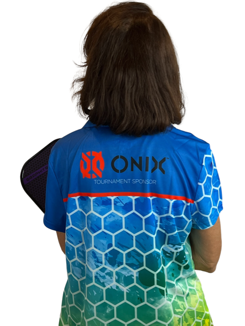 Purely Pickleball- Rainbow Onix Polo- Women