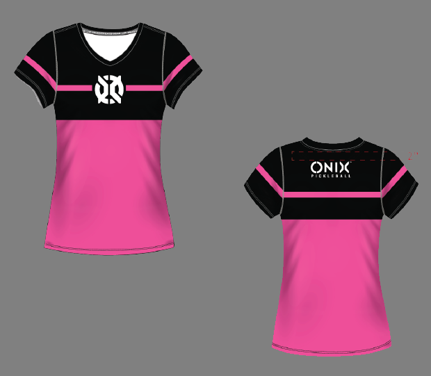 Onix Pink/Black SS Womens Shirts by Purely Pickleball sold by Purely Pickleball