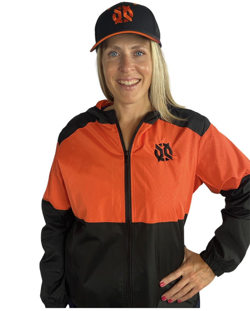 Orange/Black Series X Ladies Jacket - Orange by Purely Pickleball sold by Purely Pickleball