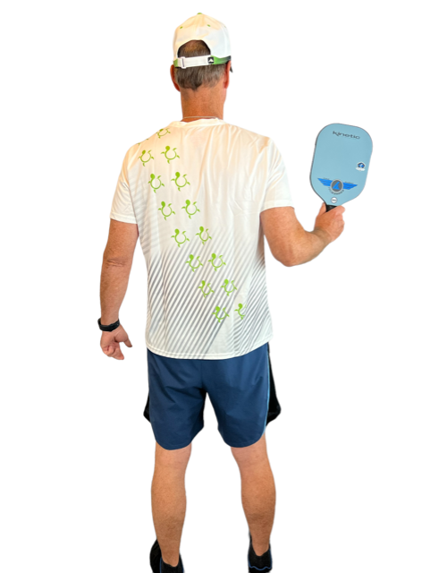 Pure Pickleball Mens Turtle Tee - White