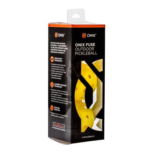 Yellow FUSE OUTDOOR BALLS by purelypickleball sold by Purely Pickleball