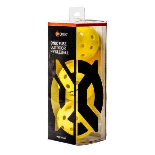 Yellow FUSE OUTDOOR BALLS by purelypickleball sold by Purely Pickleball