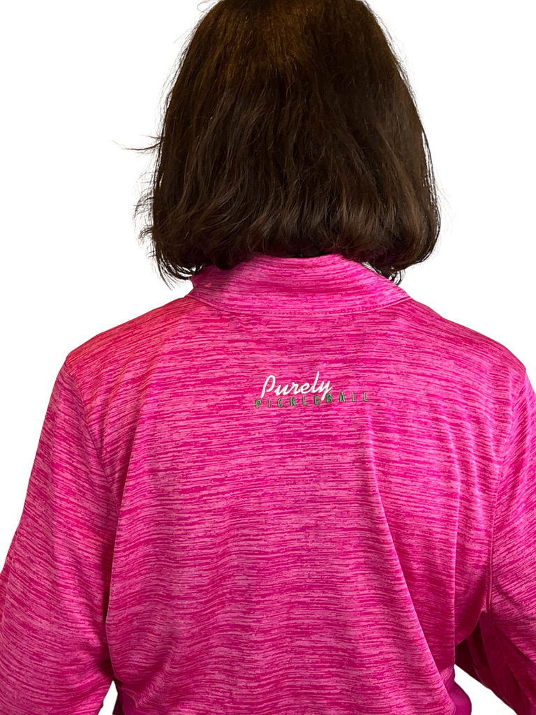 Ladies Shadow Tonal Heathe 1/4 Zip Pullover