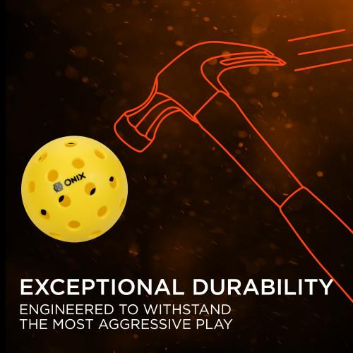 Yellow PURE 2 OUTDOOR BALLS by purelypickleball sold by Purely Pickleball