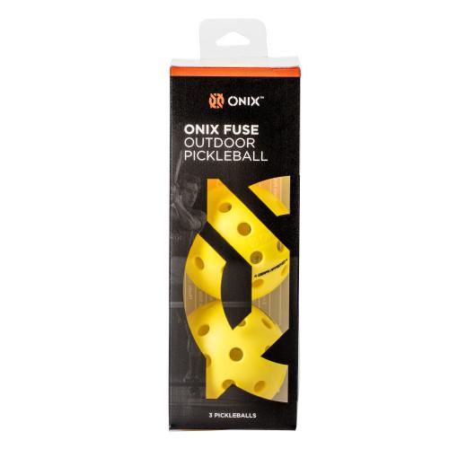 Yellow FUSE OUTDOOR BALLS by purelypickleball sold by Purely Pickleball