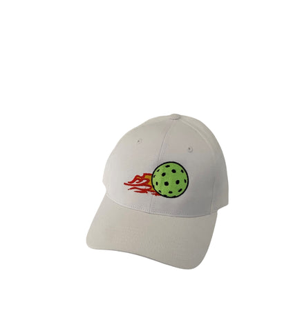 Purely Pickleball Flame Hat White by Purely Pickleball sold by Purely Pickleball