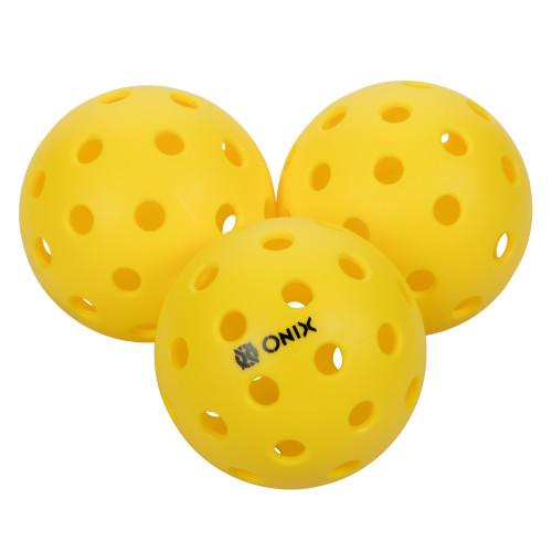 Yellow PURE 2 OUTDOOR BALLS by purelypickleball sold by Purely Pickleball
